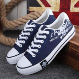 Canvas Shoes Men Spring Autumn New Fashion Casual Men Shoes Lace-Up Muffin Bottom Skull Espadrilles Zapatos Hombre