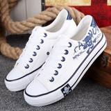 Canvas Shoes Men Spring Autumn New Fashion Casual Men Shoes Lace-Up Muffin Bottom Skull Espadrilles Zapatos Hombre