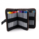Canvas Roll Up Pencil Case Brush Holder Girl Women Cosmetic Makeup Portable Pouch Pockets School Supplies