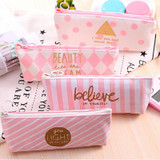 Canvas Pencil Bag Grid Portable South Korea Stationery Creative School Pencil Cases Storage Bag office supplies PC975479