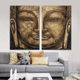 Canvas Painting Modern Decorative Pictures Buddha Wall Art Decoration Posters and Prints for Living Room Bedroom Home Decor 2pcs