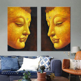 Canvas Painting Modern Decorative Pictures Buddha Wall Art Decoration Posters and Prints for Living Room Bedroom Home Decor 2pcs