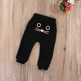 Canis 0-24M Cute Cat Baby Boys Girls Pants Cotton Warm Casual Trousers Harem Pants Bottoms PP Cartoon Warm Clothes 0-24M SS