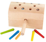 Candywood Wooden catch caterpillar toys for baby kids educational children early learning Parent-child interaction toys block