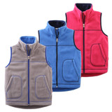 Candy-Colors Soft Fleece Kids Vest Waistcoats Children's Waistcoats Coat Sleeveless Kids Jacket Outerwear Boys Girls Vests