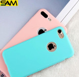 Candy Soft TPU Silicon Phone Cases Coque With Logo Window Accessories for iPhone X 8 5 5S SE 6 6S 7 Plus Fundas Luxury Coque