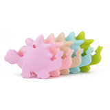 Candy Colors Silicone Baby Teether Dinosaur Shape Teethers Necklace Pendant Baby Dental Care Toothbrush Training Baby Care