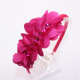 Candy Colors Children headbands Baby Headwear Chiffon Flower Hairband Girl Headband Rhinestones Hair Band Cute Hair Accessories