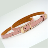 Candy Color Metal Buckle Thin Casual Belts for Women Leather Belt Female Straps Waistband Cummerbund For Apparel Accessories