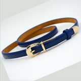 Candy Color Metal Buckle Thin Casual Belts for Women Leather Belt Female Straps Waistband Cummerbund For Apparel Accessories