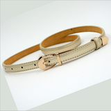 Candy Color Metal Buckle Thin Casual Belts for Women Leather Belt Female Straps Waistband Cummerbund For Apparel Accessories