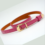 Candy Color Metal Buckle Thin Casual Belts for Women Leather Belt Female Straps Waistband Cummerbund For Apparel Accessories