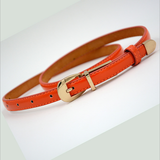Candy Color Metal Buckle Thin Casual Belts for Women Leather Belt Female Straps Waistband Cummerbund For Apparel Accessories