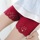 Candy Color 2016 Summer Women Cotton Stretch Thin Short Leggings Mid Waist Solid Spandex Knitted Saftey Pants Leggings for Girls