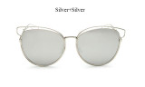 CandisGY Women Classic Cat EyE Sunglasses Lady Fashion mIRROR Brand Desinger Mirror Sun Glasses Female