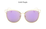 CandisGY Women Classic Cat EyE Sunglasses Lady Fashion mIRROR Brand Desinger Mirror Sun Glasses Female