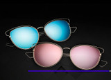 CandisGY Women Classic Cat EyE Sunglasses Lady Fashion mIRROR Brand Desinger Mirror Sun Glasses Female