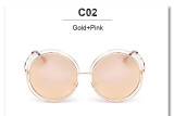 CandisGY Round Women Sunglasses Lady Fashion Brand Desinger Mirror Sun Glasses Female Hot Big Size YF24