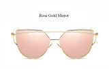 CandisGY Hot Sell Cat Eye Women Sunglasses Lady Fashion Brand Desinger Mirror Flat Lens Sun Glasses Female Sunglasses Oculos