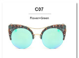 CandisGY Round Oversized Stylish Female Brand Designer Pink Mirror Cateye Sunglasses Women Party Vintage Lady Sun Glasses