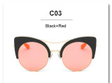 CandisGY Round Oversized Stylish Female Brand Designer Pink Mirror Cateye Sunglasses Women Party Vintage Lady Sun Glasses
