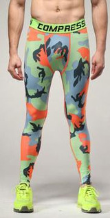 Camouflage fitness pants male tights male high elastic PRO fitness pants quick-drying compression pants
