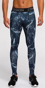 Camouflage fitness pants male tights male high elastic PRO fitness pants quick-drying compression pants