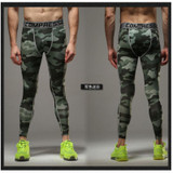 Camouflage fitness pants male tights male high elastic PRO fitness pants quick-drying compression pants