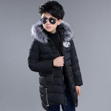 Camouflage 2017 Children's Down Jacket Long Thick Boy Winter Coat Duck Down Kids Winter Jackets for Boy Outerwear Fur Collar