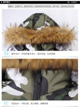 Camouflage 2017 Children's Down Jacket Long Thick Boy Winter Coat Duck Down Kids Winter Jackets for Boy Outerwear Fur Collar