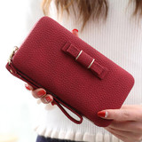2017 Bow Women Wallets Female Big Coin Purse Card Holders Korean Ladies Wallets portfolio Clutch Money Purses Wallets monederos