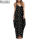2017 Bohemian Summer Floral Print Long Dress Women Sexy V neck Spaghetti Strap Backless Beach Maxi Dresses Plus Size Vestidos