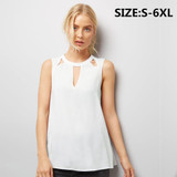 2017 Blusas Femininas Chiffon Tops Sleeveles Blouses For Women's Clothing Elegant Vintage Feminine Shirts Plus Size Clothing