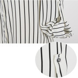 2017 Blusas New Spring Summer Women Blouses Long Sleeve Office Lady Elegant Striped Shirts Ladies Chiffon Tops Asia Size