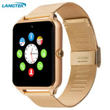 2017 Bluetooth Z60 Smart Watch Stainless Steel Smartwatch Support SIM TF Card Camera Call SMS Remind Wristwatch For IOS Android