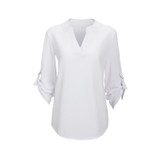 2017 Big Yard Tops Women V-neck Chiffon Blouses 3/4 Sleeve Female Shirt Fashion Large Size Plus Size Feminina Camisas Blusas
