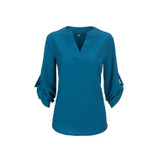 2017 Big Yard Tops Women V-neck Chiffon Blouses 3/4 Sleeve Female Shirt Fashion Large Size Plus Size Feminina Camisas Blusas