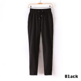 2017 bestselling Chiffon Pants Women Pants Casual Harem Pants Drawstring Elastic Waist Pants  Women Trousers