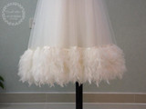 2017 Ball Gown First Communion Dresses for Girls Feather Flower Girls Dress Kids Pageant Evening Gowns Vestidos de comunion
