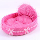 2016 Cute Lace Princess Dog Basket Bed Cat Puppy Pet Beds Pet Dream Nest Pet Kennel Cat Dog Beds Luxury Cat Sofa Dog Bed Bichon