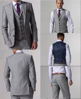 2016 Custom Made Tuxedos White Men Suits with pants Slim Fit  Wedding Suits Groomsmen Groom Suits (Jacket+Pants+Vest+Tie)