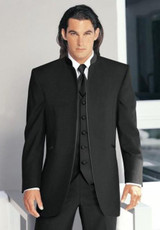 2016 Customized Black Groom Tuxedos Wedding Party Suit business Groomsman Suit mens wedding suits( jacket+Pants+vest+tie)
