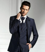 2016 Custom Made  Light Grey Men Suit Tailored Men Wedding Suits For Men Slim Fit Groom Tuxedos For Men(Jacket+Vest+Pant+Tie)