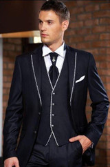 2016 Custom Made  Light Grey Men Suit Tailored Men Wedding Suits For Men Slim Fit Groom Tuxedos For Men(Jacket+Vest+Pant+Tie)