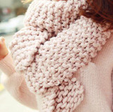 2016 Coarse Wool Handmade Scarves knitted scarf women Fashion Pure neck Woolen Scarf Autumn Winter Scarf Women Warm shawls