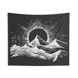 Mountain Dark Sunrise Tapestry