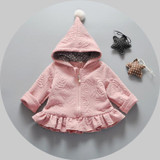 2016 Children baby girls clothes autumn Winter Coat for girl Cotton outerwear jackets flounced newborn pullovers girl baby coat