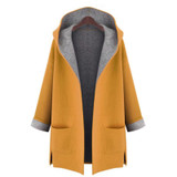 2016 Candy Color Hooded Coat Women Loose Cardigan Windbreaker Casual Trench Fashion Female Coats Plus Size AWC0012