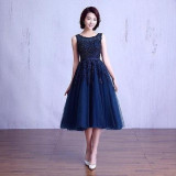 2016 Bridesmaid dresses Vestidos De Festa Casamento Robe Demoiselle D'honneur Bruidsmeisjes Jurk Curto Appliques Beaded Tulle
