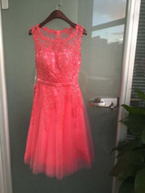 2016 Bridesmaid dresses Vestidos De Festa Casamento Robe Demoiselle D'honneur Bruidsmeisjes Jurk Curto Appliques Beaded Tulle